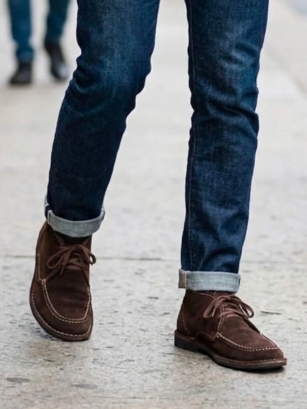 John Varvatos Brown Suede Moc-Toe Chukka Boots